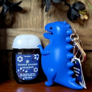 Bath & Body Works 💙🦖 Blue Dinosaur Pocketbac Holder Bag Charm & Refill
